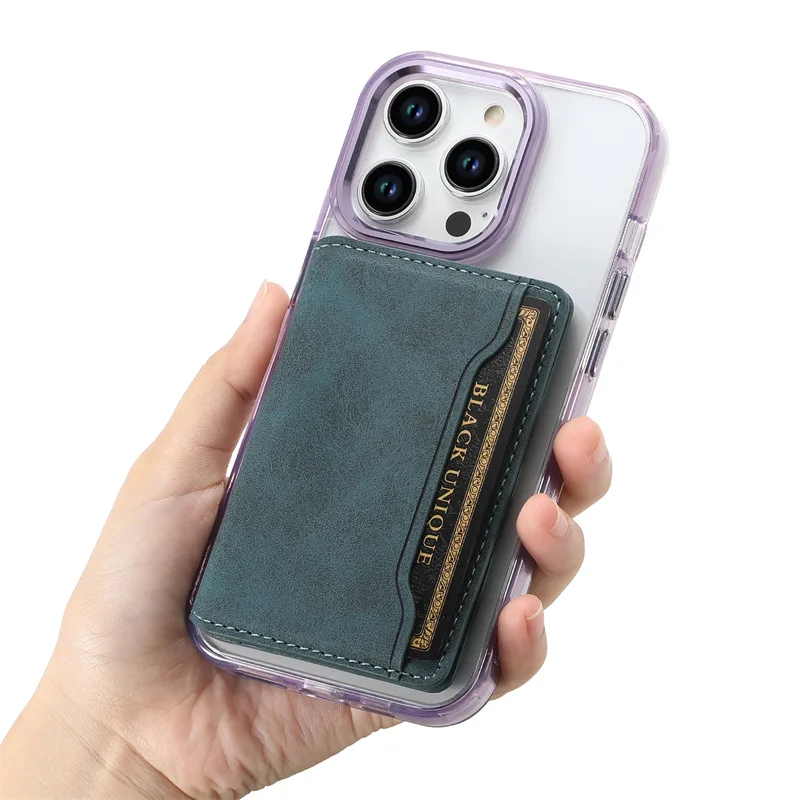 Leather Wallet Card Holder for Magsafe Magnetic Bag for Samsung Galaxy S24 S23 S22 S21 Ultra FE 15 14 Universal Retro Case Cover