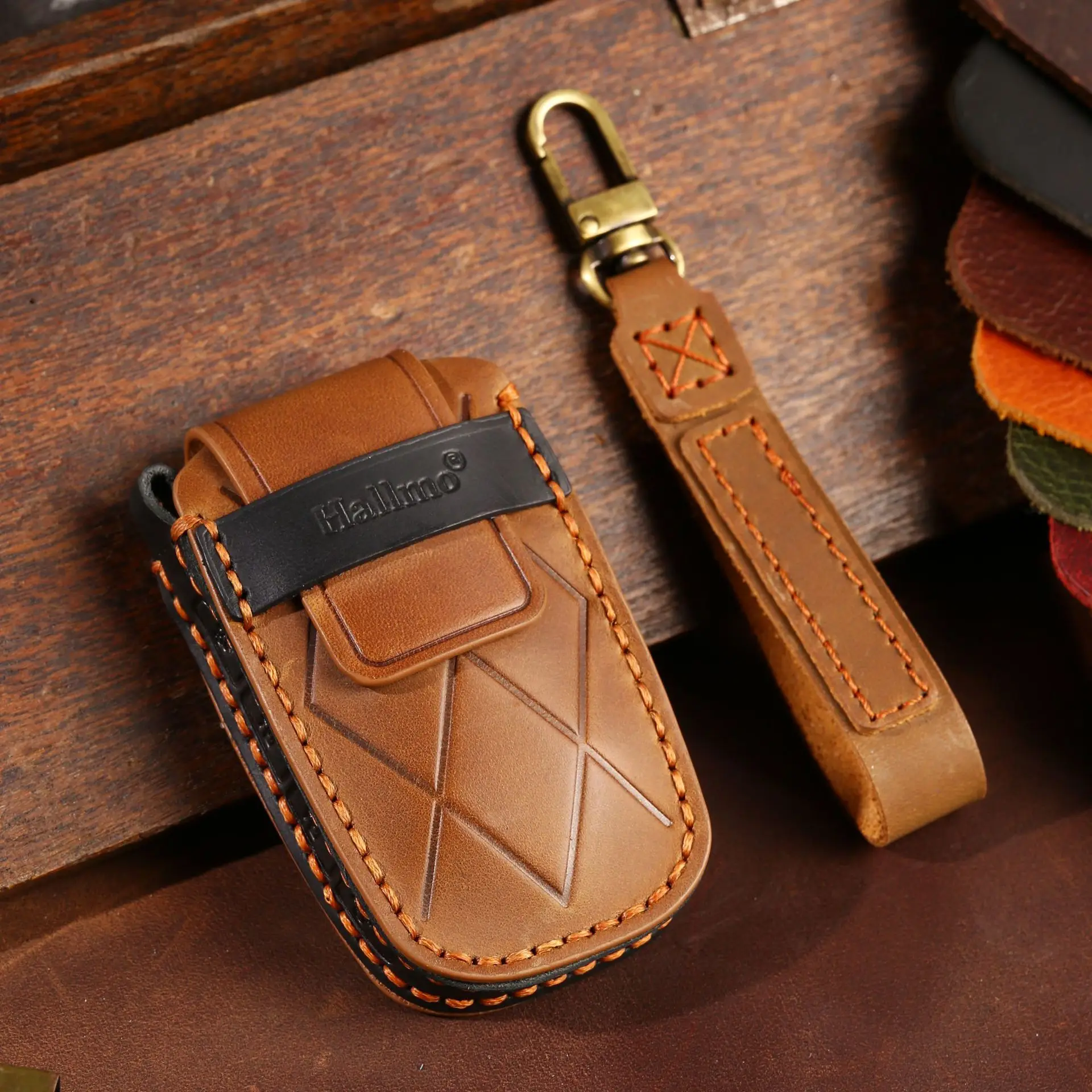 5 6 7 8 Bottons Leather Car Key Case Fob Cover for Hyundai Genesis G70 G80 G90 GV60 GV90 EQ900 2022 2023 2024 2025 Accessories