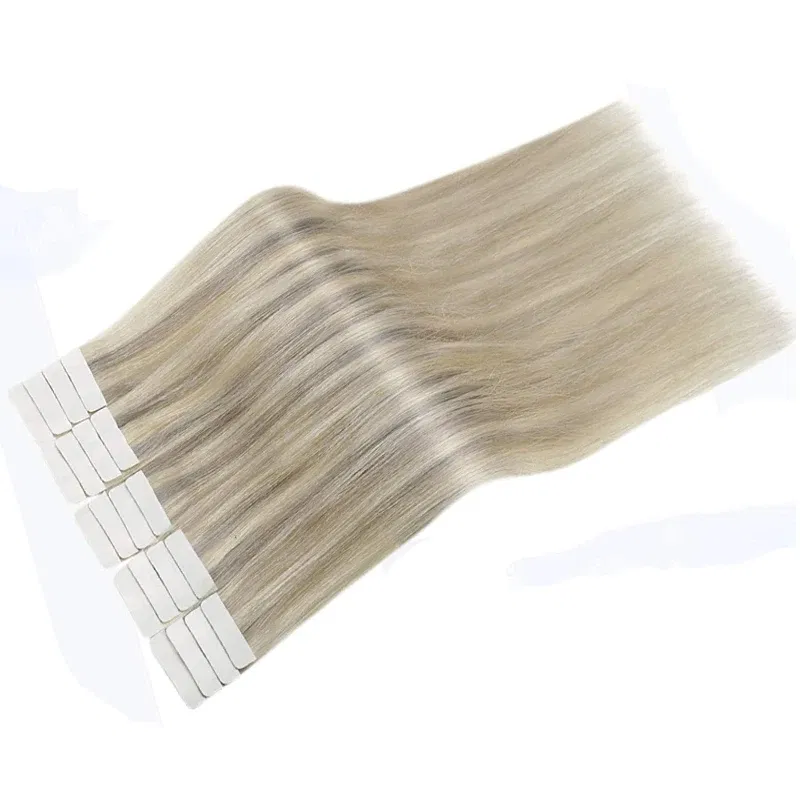 Color: Grey, Items per Package: 40 pcs, Length: 16 inches, Life Span: 12 months - [Last 12 Months] Ugeat Tape in Hair Extensions Virgin Human Hair 10A Grade Tape in Extensions  Human Hair