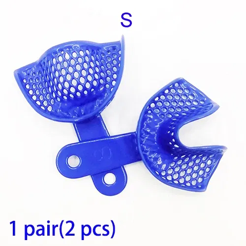 Color: black - Dental Impressions Tray Plastic-Steel Teeth Holders Dentistry Instrument Oral Hygiene Dentist Materials Dental Trays Tools
