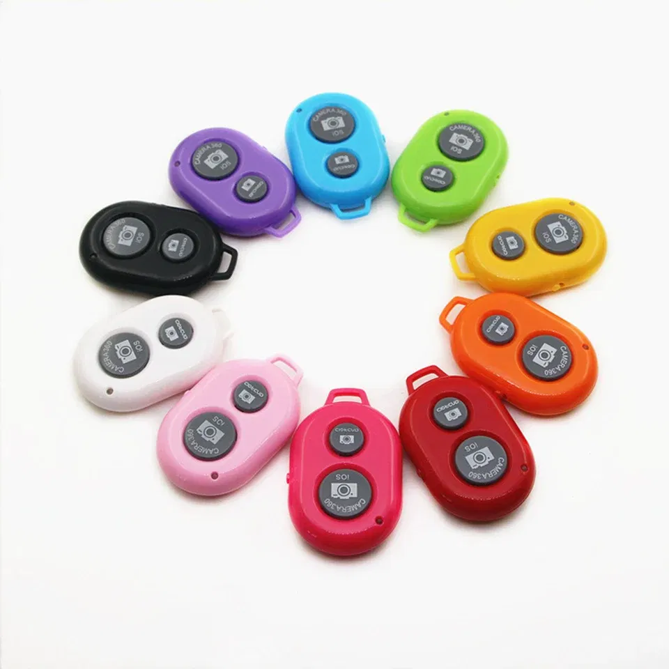 Color: Blue - Smartphone Bluetooth Shutter Release Wireless Remote Control Mobile Phone for iPhone 15 14 Huawei Samsung Xiaomi HTC Vivo Selfie