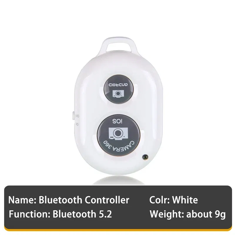 Color: Blue - Smartphone Bluetooth Shutter Release Wireless Remote Control Mobile Phone for iPhone 15 14 Huawei Samsung Xiaomi HTC Vivo Selfie