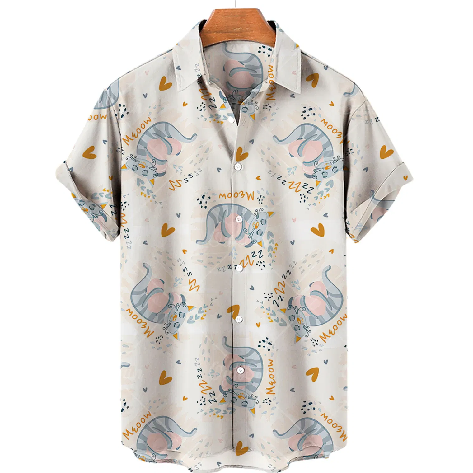 Color: Blue, Size: XL - Duck 3d Print Shirts Men Fashion Hawaiian Shirt Short Sleeve Casual Beach Shirts Boys Single-Breasted Blouse Men's Clothing