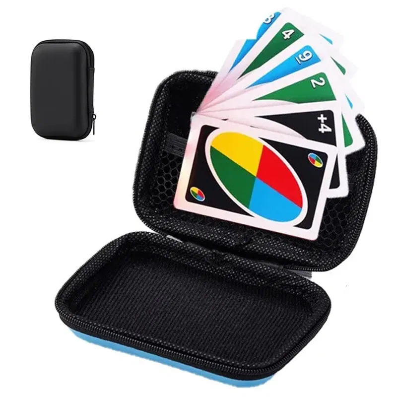 Color: Light Gold - 1Pcs UNO Storage Card Games Box Card Sleeves Board Game Tarot Three Kingdoms Poker Cards Protector Multicolor Boy Birthday Gifts