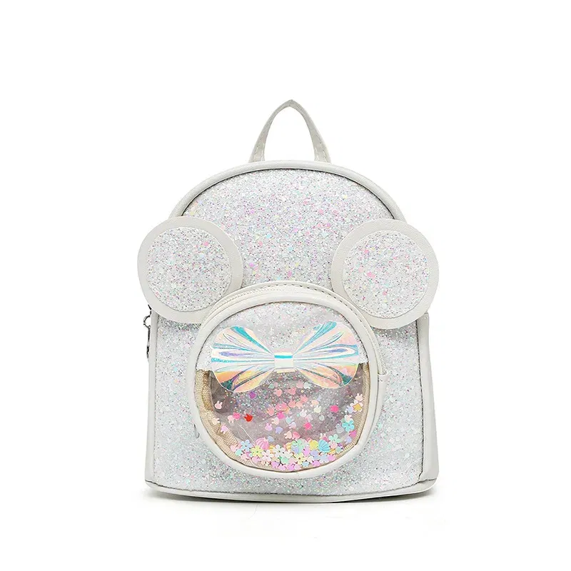 Color: Blue - New Cute Children's Bag Fashion Sequin Kindergarten Backpacks for Baby Girls Cartoon Casual Schoolbag Princess Bag Girls Gifts