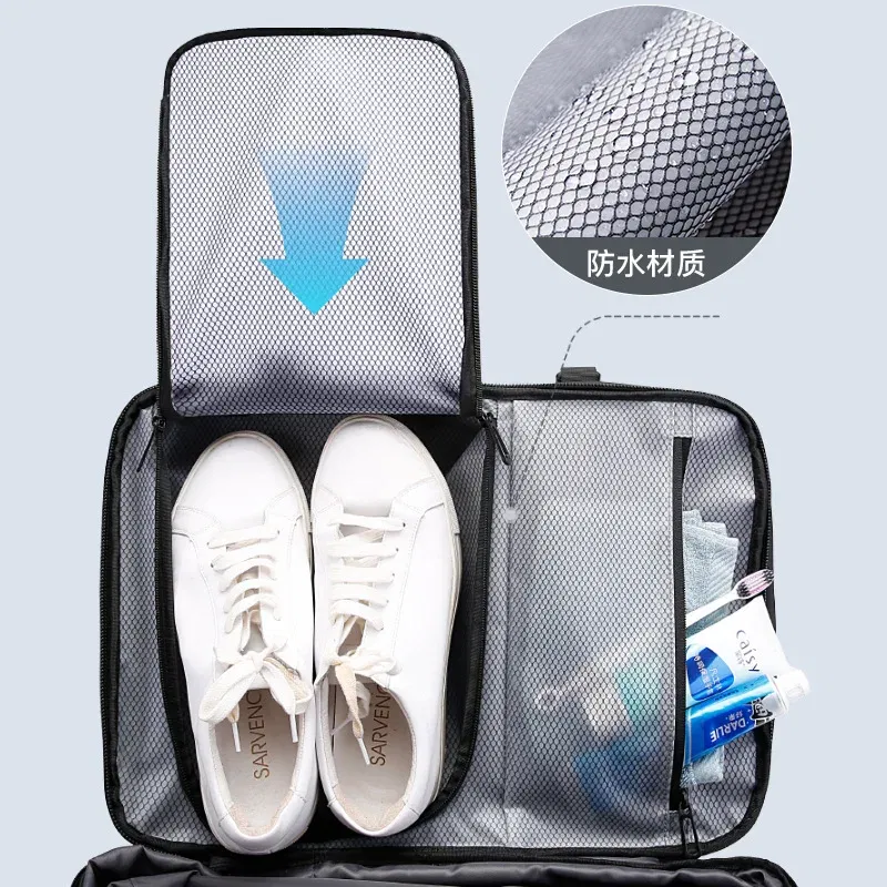 Color: black - Bange Travel Men 15.6 inch Laptop Backpack vacuum compression Backpack Business school Backpack expandable outdoor backpack