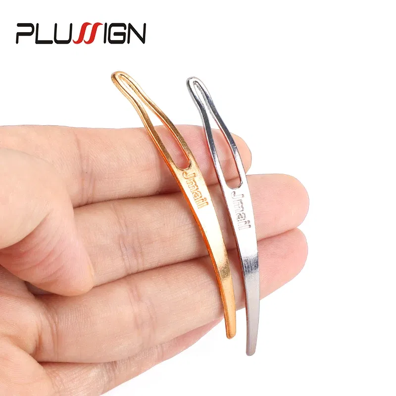 Color: white color - Plussign Dreadlock Needle Hair Extension Tools Crochet Hook For Dreadlocks Interlocking Tools Silver Blonde Easy Locking Needle