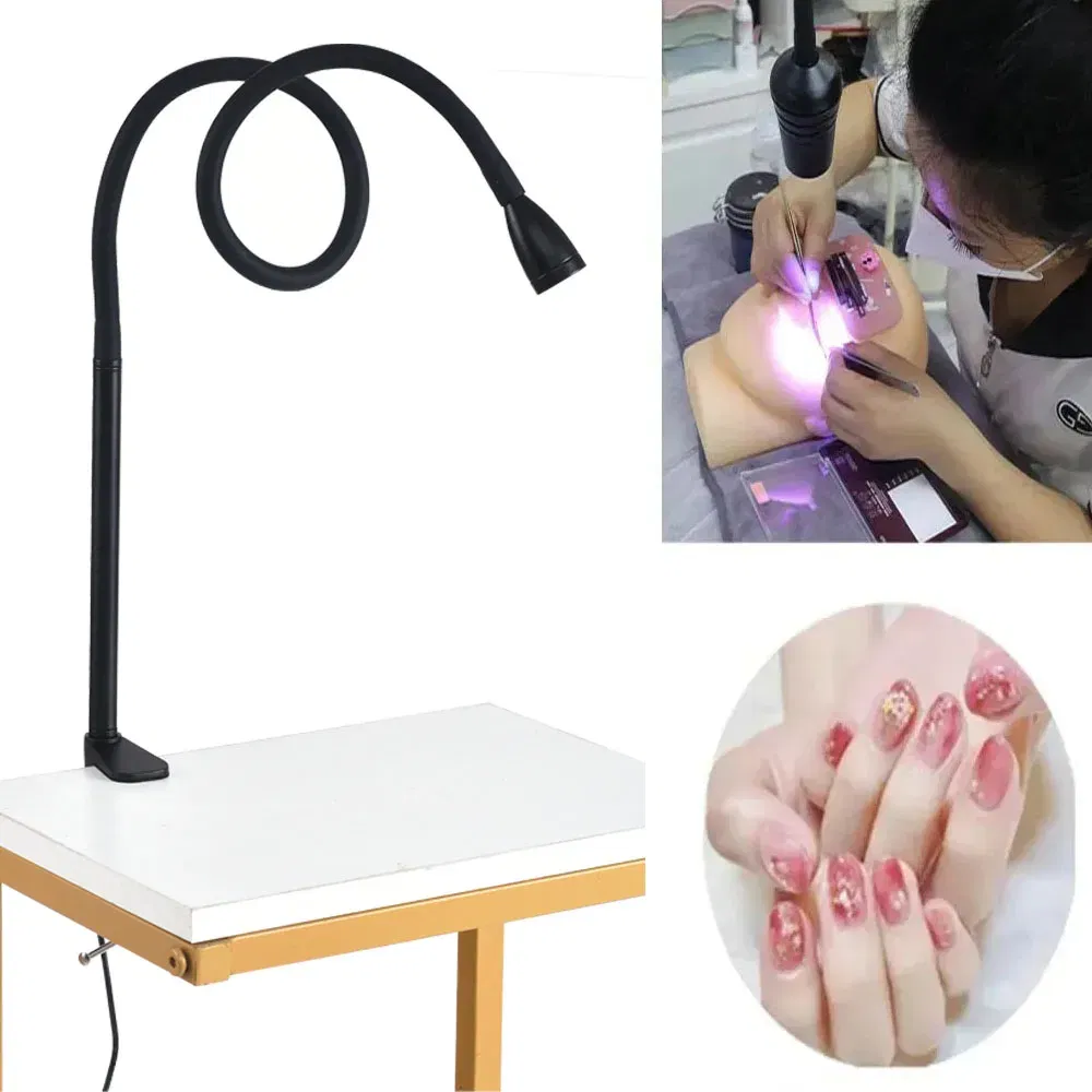 Wattage: 1w - 5V USB 10W LED Purple Light UV Eyelash Beauty Nail Glue Quick Cure Lamp Eyelash Grafting Foot Switch LED Table lamp