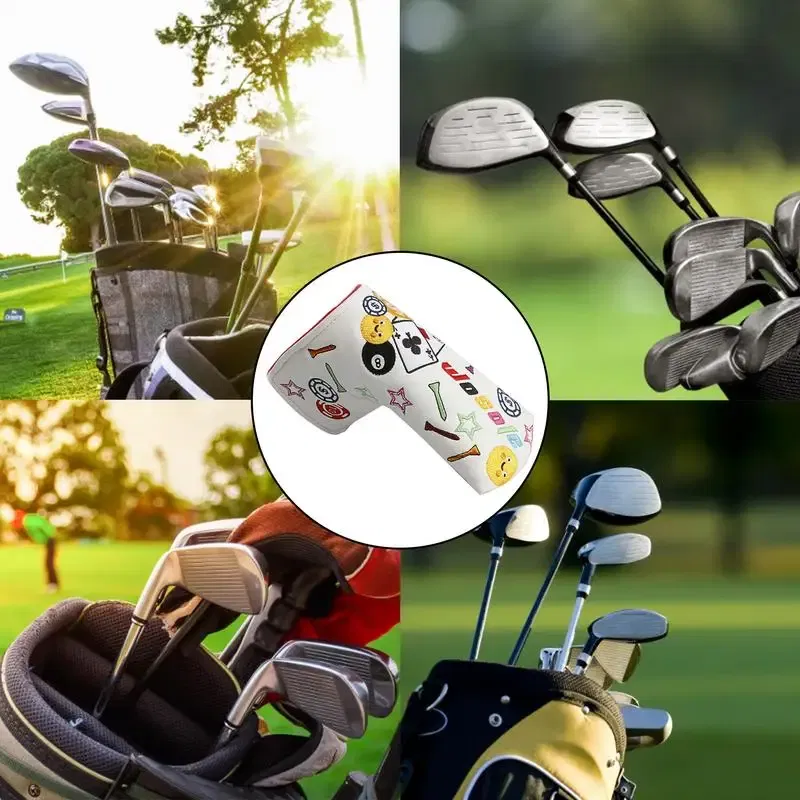 Ships From: CN, Color: Black - Golf Iron Covers Golfs Rod Covers Golfing Golf Iron Head Covers PU Leather Waterproof Golf Club Headcover Iron Putter Head Cover