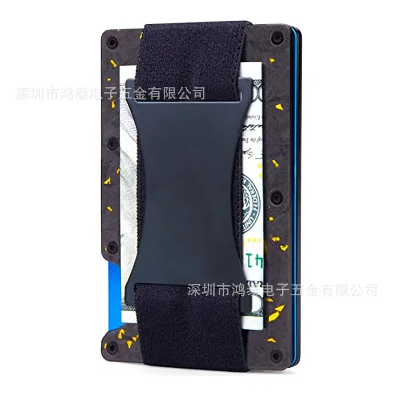 Color: Gold, Ships From: CHINA - Forged Carbon Fiber Mini Slim Wallet case organizer for Men Cartera Tarjetero Hombre Cashback Credit Card Holder Luxury gift