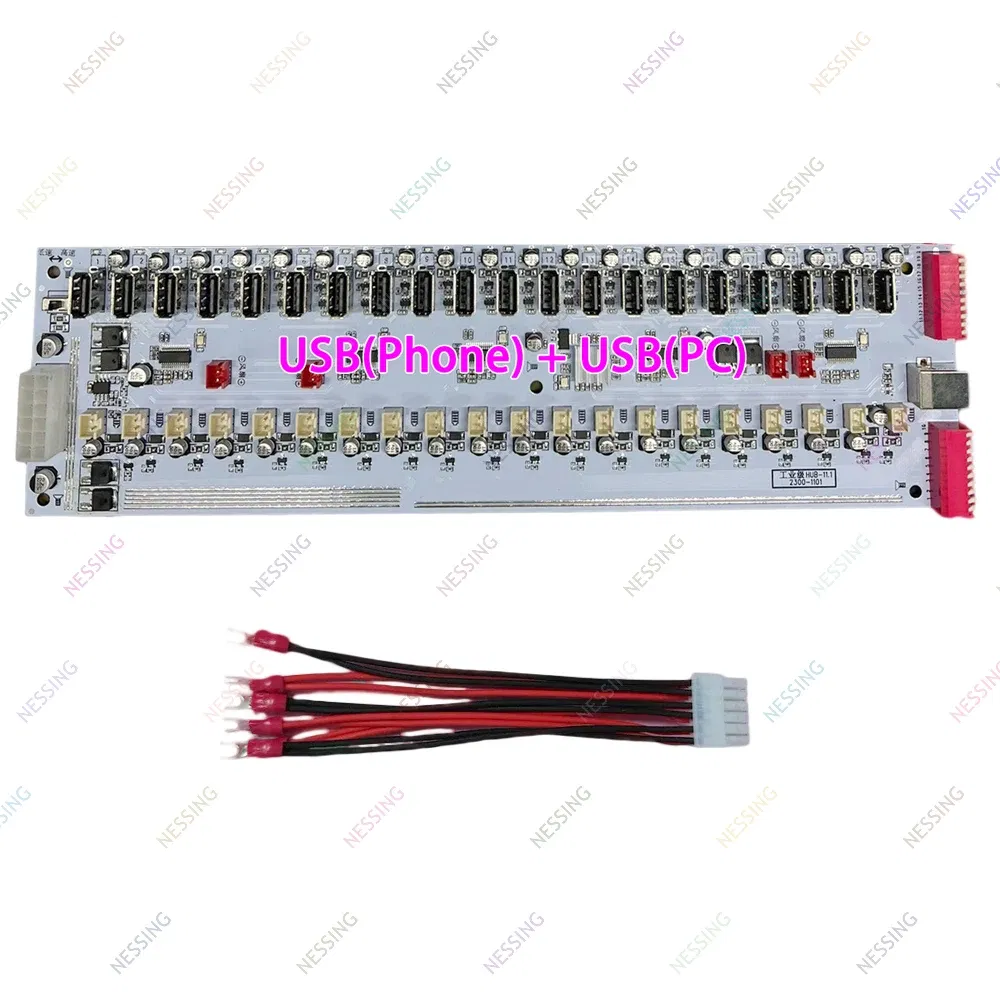 Color: Sky Blue - Mobile Phone Group Control Equipment Motherboard Ethernet OTG USB Connection Independent Switch Smartphone USB Farm Mainboard