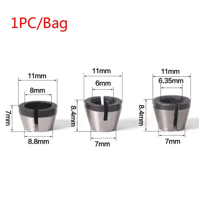 Cutting Edge Length: 29mm - 6mm 6.35mm 8mm Collet Chuck Adapter Engraving Trimming Machine Electric Router High Precision Bit