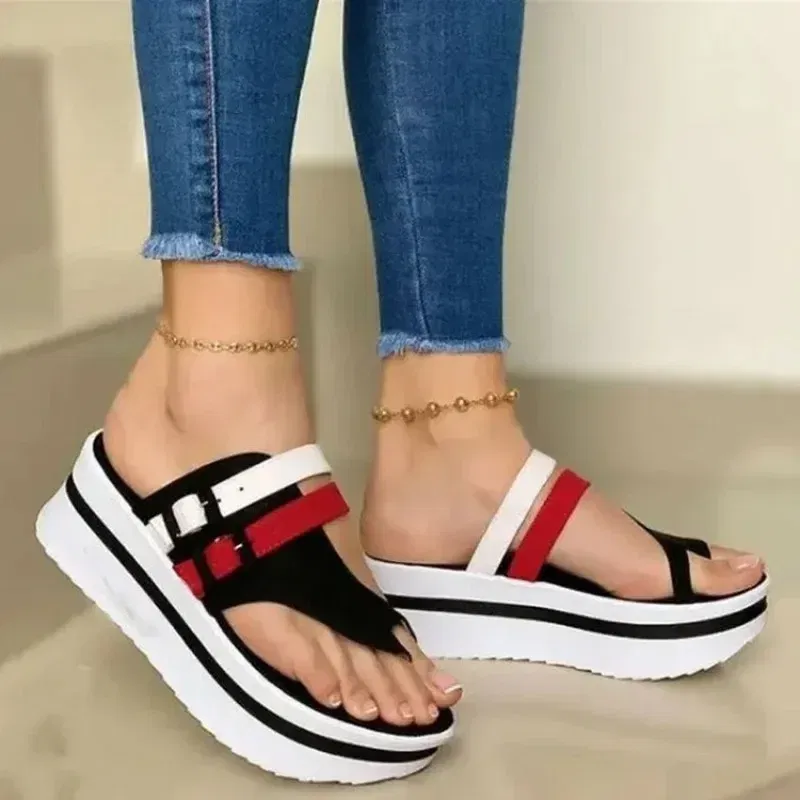 Color: Beige, Shoe Size: 39 - 2024 summer new pointed sponge cake and pointed sandals women's round toe women slippers sandal luxury sandals