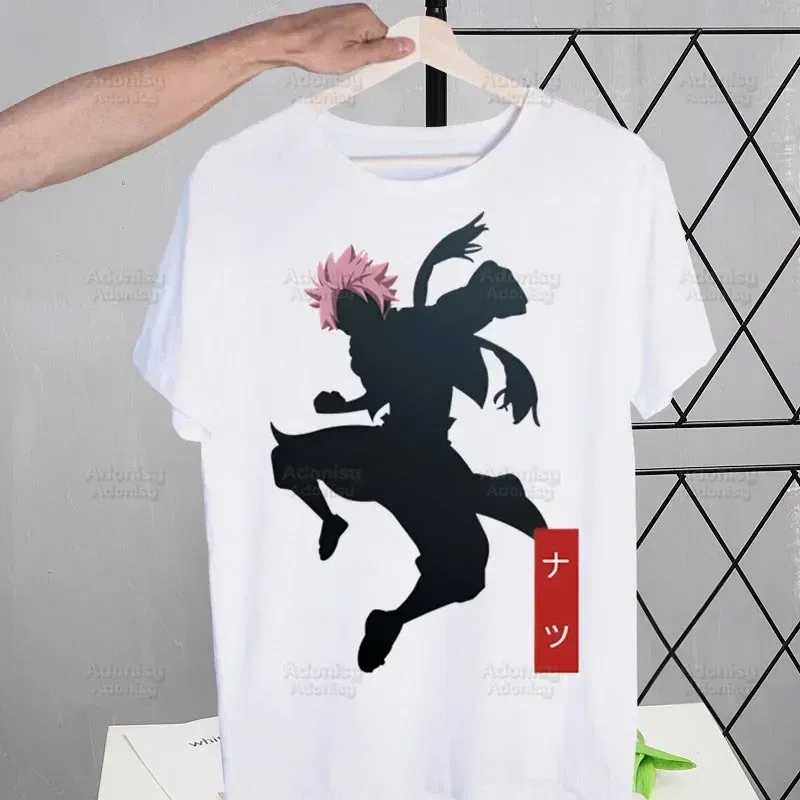 Color: SKY BLUE, Size: 4XL - Anime Fairy Tail Cartoon Natsu Erza Gray Lucy T-shirts Summer Men/Women Hip Hop Tshirt Streetwear t shirts Short Sleeve Tops