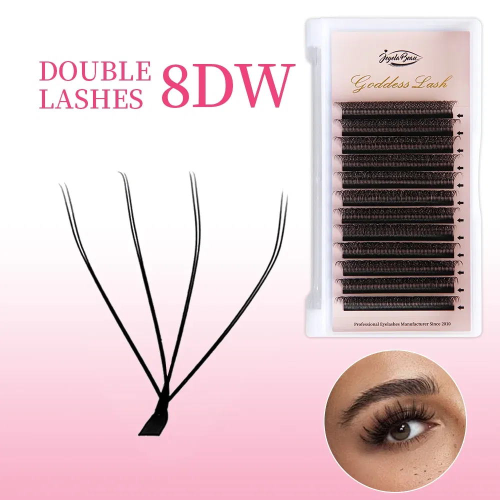 Color: Rose Red, Curl: D, Thickness: 0.07mm, Length: 13mm, Ships From: CHINA - Goddess 3D/4D/5D/6D/7D/8D W Shape lashes 4D Premade Fan Lash Extensions 0.07 C/D Curl Natural Soft High Quality Idividual Lashes