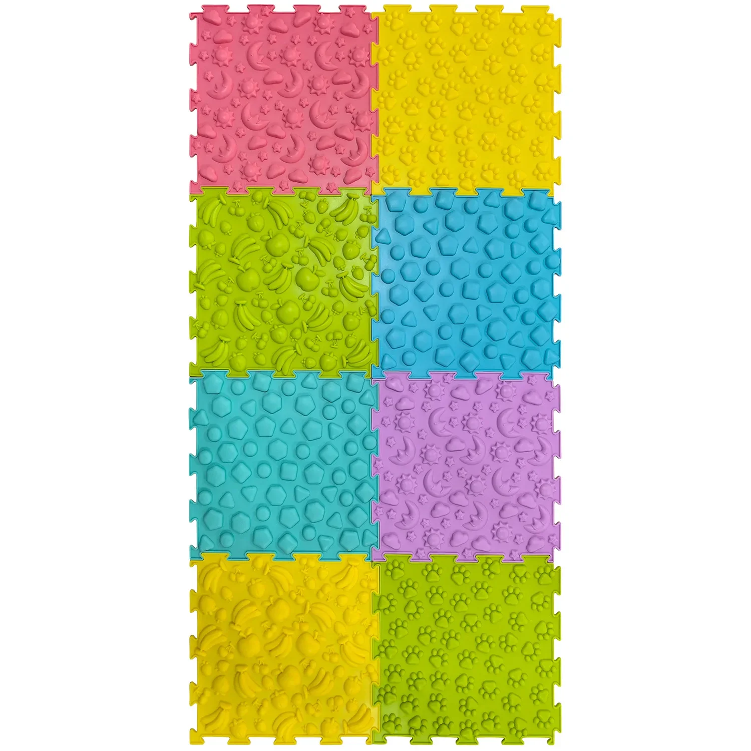 Color: WHITE - Children's Tactile Sensory Training Mat Acupressure Pad Foot Massage Mat Children's Baby Acupressure Pad Toe Pressure Pad