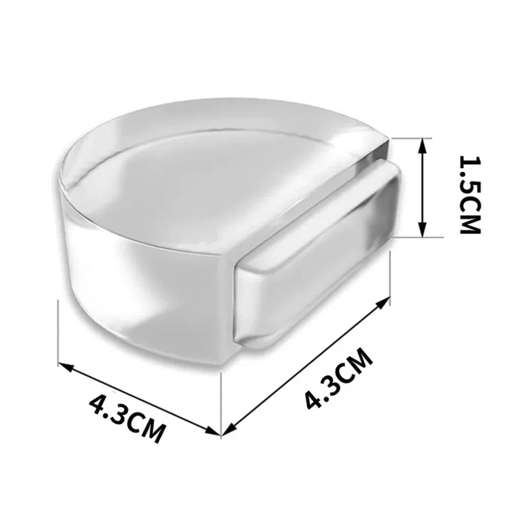 Color: Black - Door Stop Transparent Acrylic Cylindrical Anti-Collision Buffer To Protect Walls And Furniture Self Adhesive Floor Door Stopper