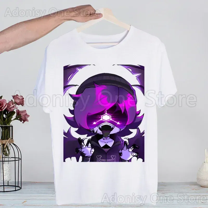 Color: GRAY, Size: XL - Murder Drones Fashion Man Tshirt Summer Fashion T-shirt Casual White Funny Cartoon Print T-shirt Hip Pop Tops tee