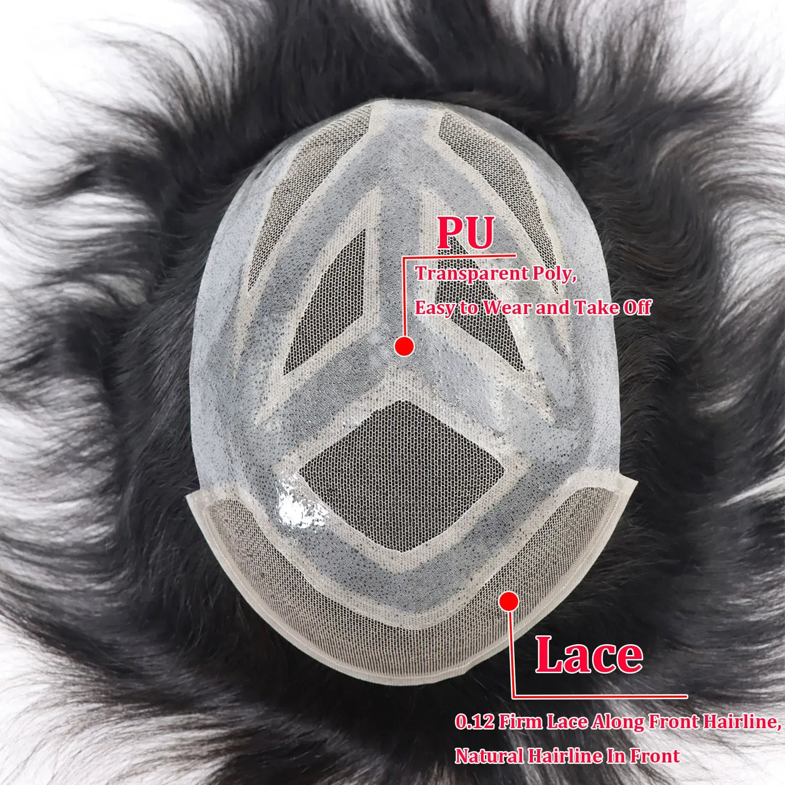 Toupee Color: 20#, Length: 6 inches, Toupee Size: 6x8 - 6*8/ 6*9/ 7*10/8*10 Lace With PU Toupee Men Breathable French Lace Front Men's Wig Human Hair Toupee Men's Replacement Systems