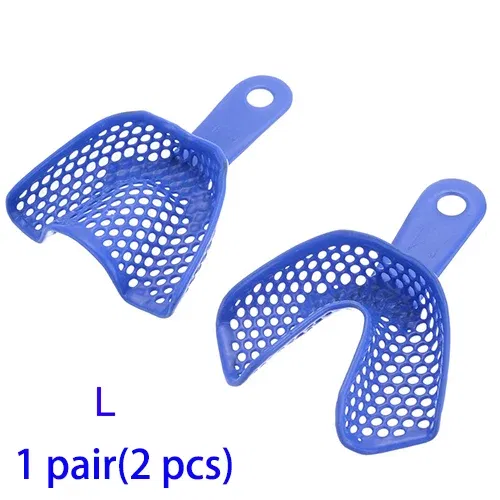 Color: GRAY - Dental Impressions Tray Plastic-Steel Teeth Holders Dentistry Instrument Oral Hygiene Dentist Materials Dental Trays Tools