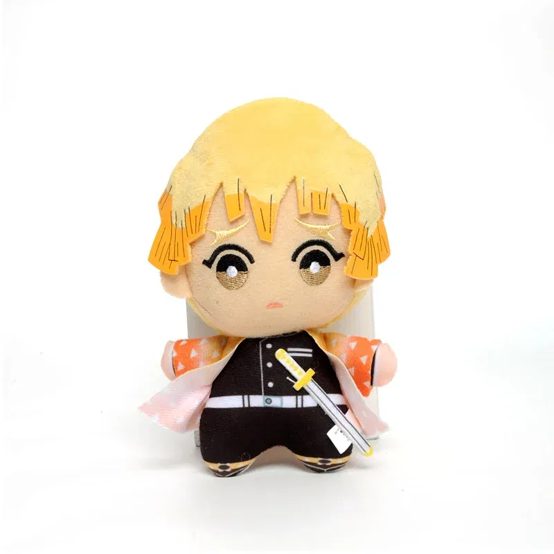 Color: HotPink, Height: 11cm-30cm - 15cm Japan Anime Demon Slayer Akaza Rui Iguro Obanai Tanjirou Kamado Nezuko Agatsuma Zenitsu Plush Toys Doll Peluche Gift