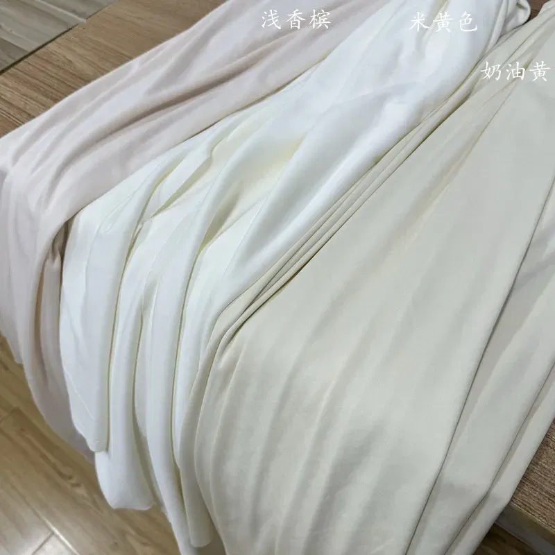 Pure Color Fabric Wedding Holiday Decoration Elastic Cloth Designer Handmade Diy Sewing Material By The Meter