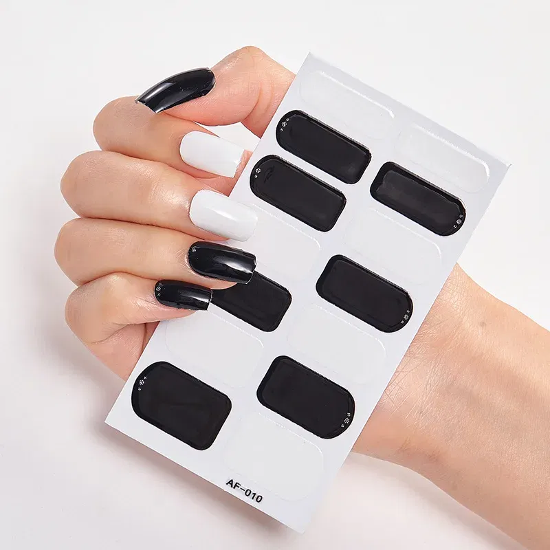 Color: dusty wine - Nail Polish Stickers Nail Wraps DIY Self Adhesive Nail Sticker Nail Accesoires Designer Nail Decals Full Cover Nail Stickers