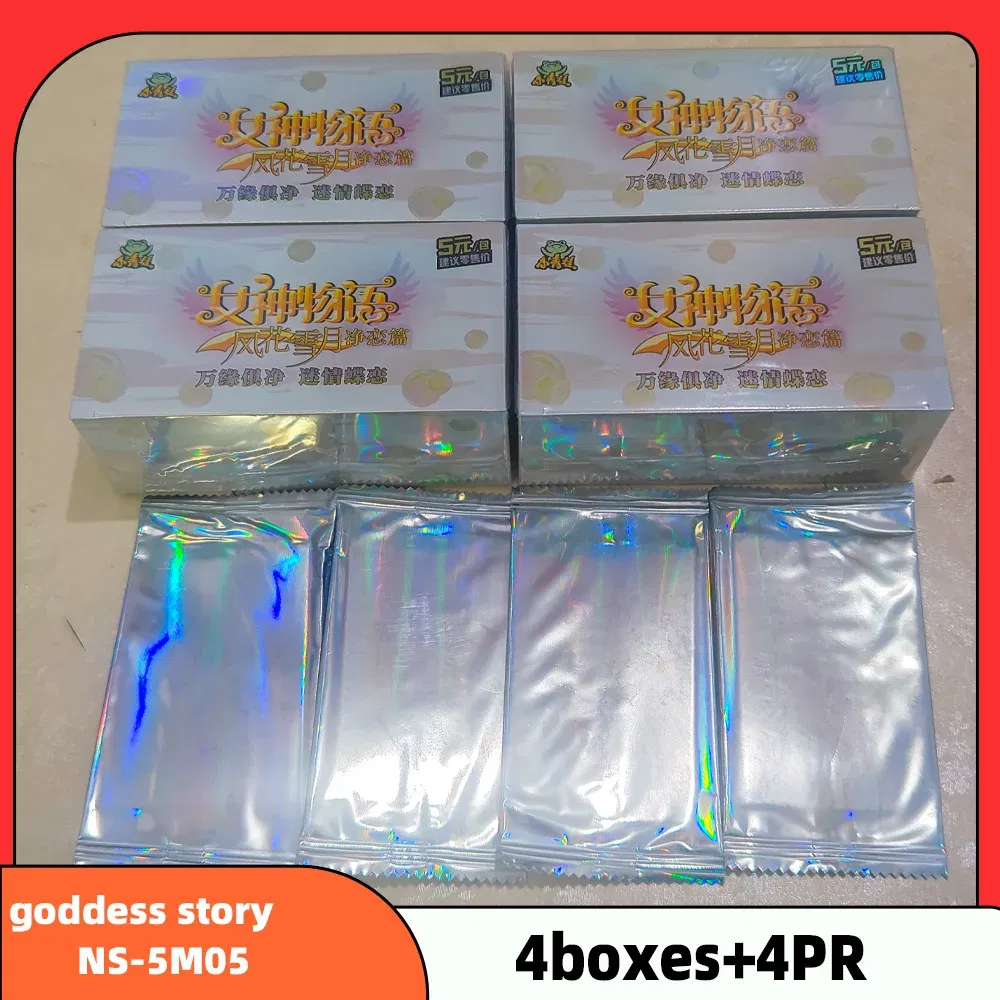 Color: SIX - Wholesale 4 Boxes Goddess Story NS-11 Collection Card PR Anime Games Girl Party Swimsuit Bikini Feast Booster Box Doujin