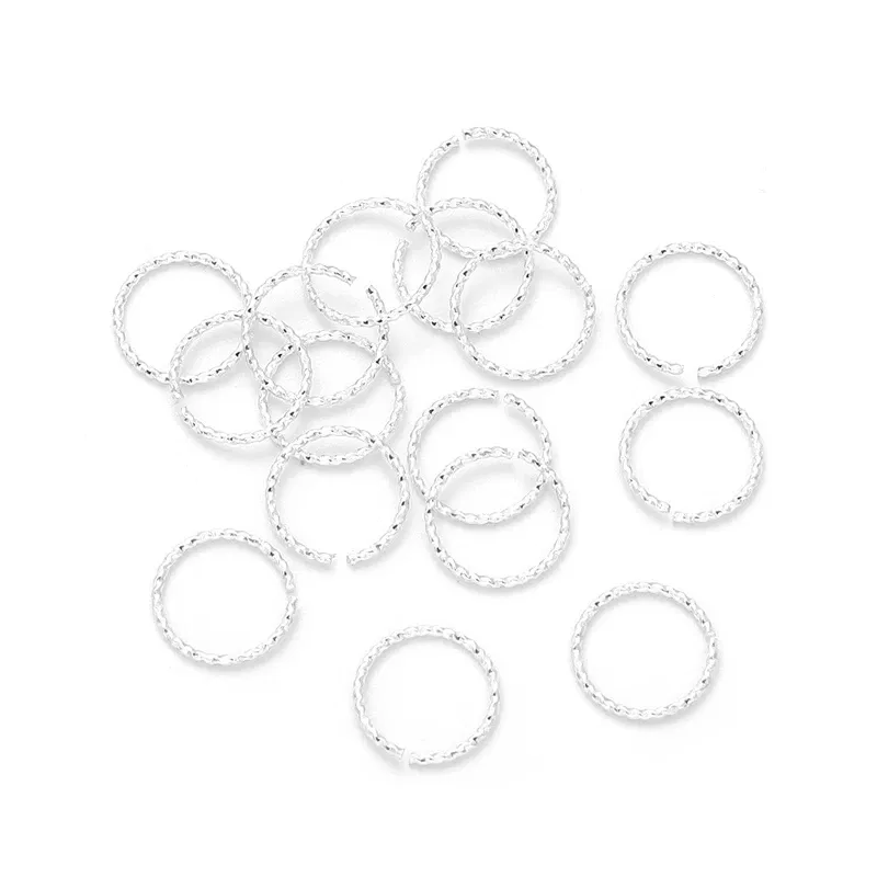Color: Brown - 20Pcs 4/6/8/10mm Silver/14K Gold Plated Brass Jump Rings Open Loops for Earring Bracelet Necklace DIY Jewelry Making Findings