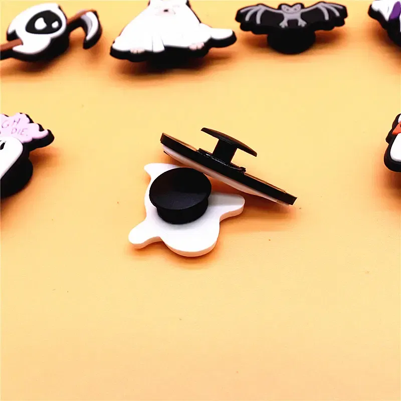 Color: Champagne, Ships From: CHINA - 1pcs Funny Cute Ghosts Shoes Charms Jeans Magic Shoe Badges Buckle Lovely Death Shoe Upper Clip Decorations Kids Gifts Wholesale