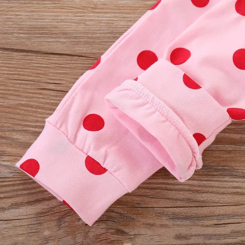 Color: black, Kid Size: 18M - Spring Fall Cotton Newborn Baby Girl Clothes 0-3 Months Polka Dot Unisex Infant Clothes Set Boy 3-piece Clothing With Hat