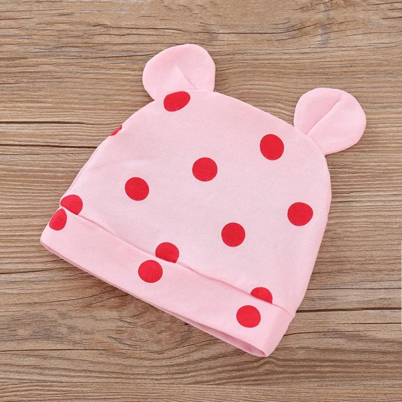 Color: black, Kid Size: 18M - Spring Fall Cotton Newborn Baby Girl Clothes 0-3 Months Polka Dot Unisex Infant Clothes Set Boy 3-piece Clothing With Hat