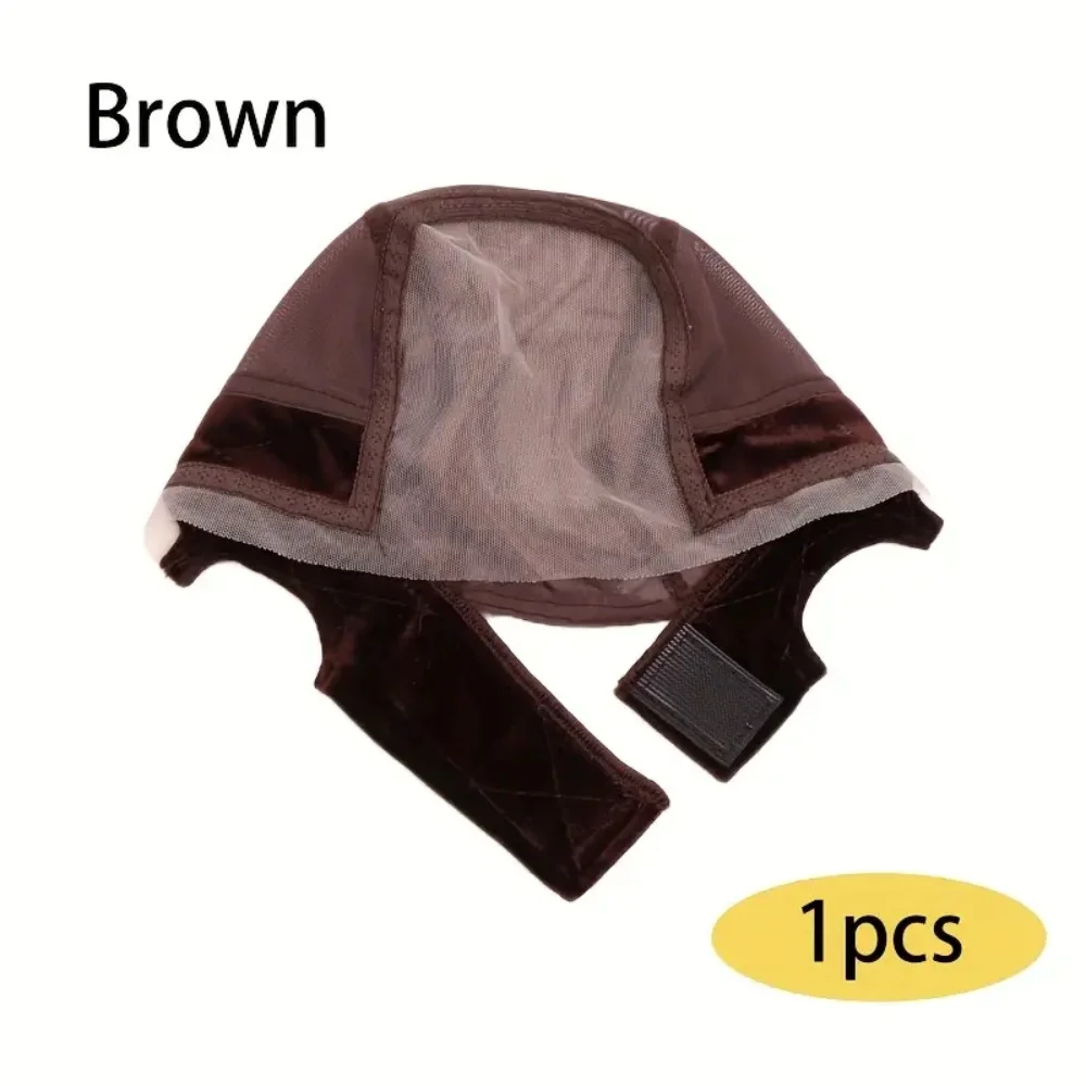 Color: Dark Brown - Lace Wig Grip Cap Wig Grip Band for Lace Front Wigs to Keep Wigs in Place, Adjustable Wig Cap with Grip Band Non Slip Cap