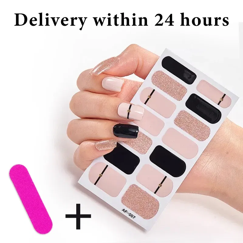 Color: Tiger Stripe - Full Cover Nail Stickers Nail Polish Nail Decoration Nails Sticker Designer Self Adhesive Nail Sticker Creative Nail Art Sticker
