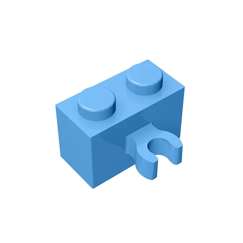 Color: Pink - Gobricks GDS-651 BRICK 1X2 W. HORIZONTAL HOLDER compatible with lego 95820 30237 children's DIY Educational Building Blocks