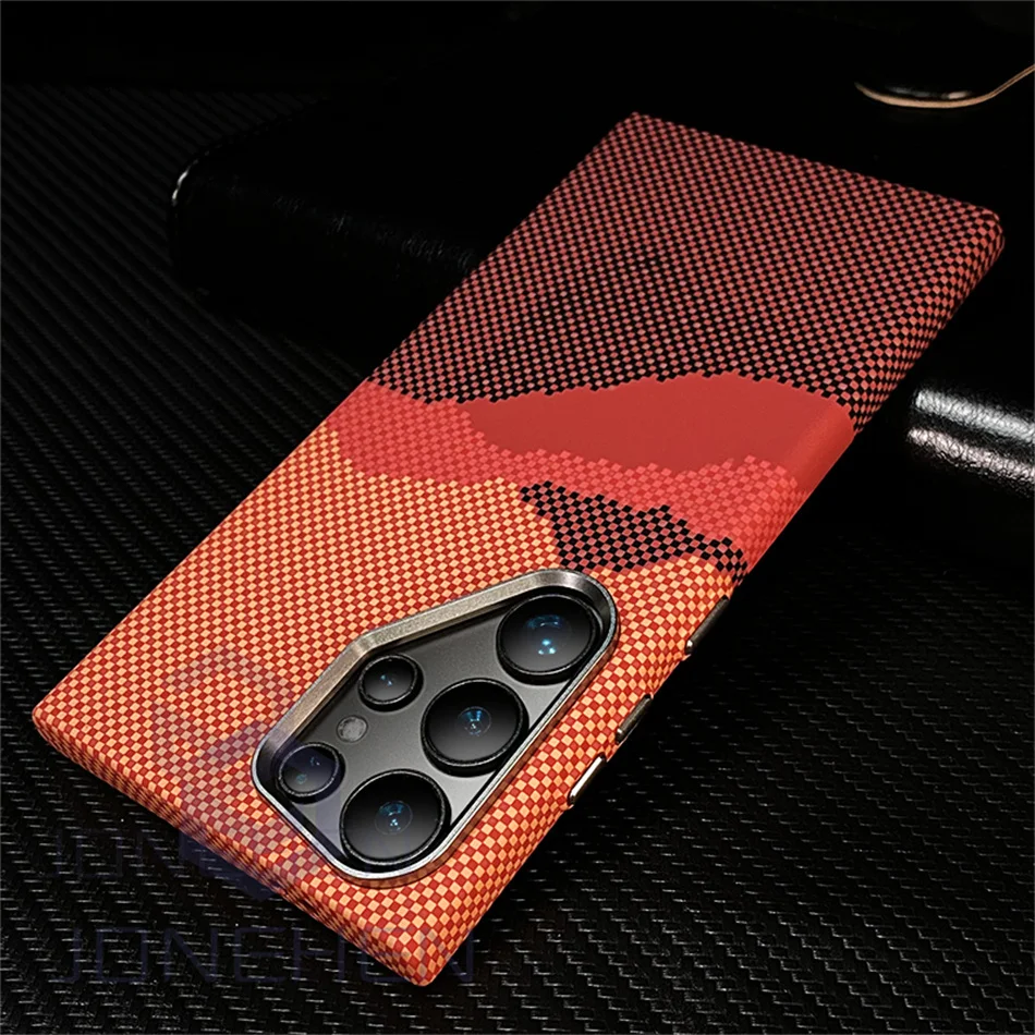 Color: SKY BLUE, Material: tpu - Carbon Fibre 3D Relief For MagSafe Case For Samsung Galaxy S24 Ultra S23 Plus Wireless Charge Hard PC Shockproof Magnetic Cover