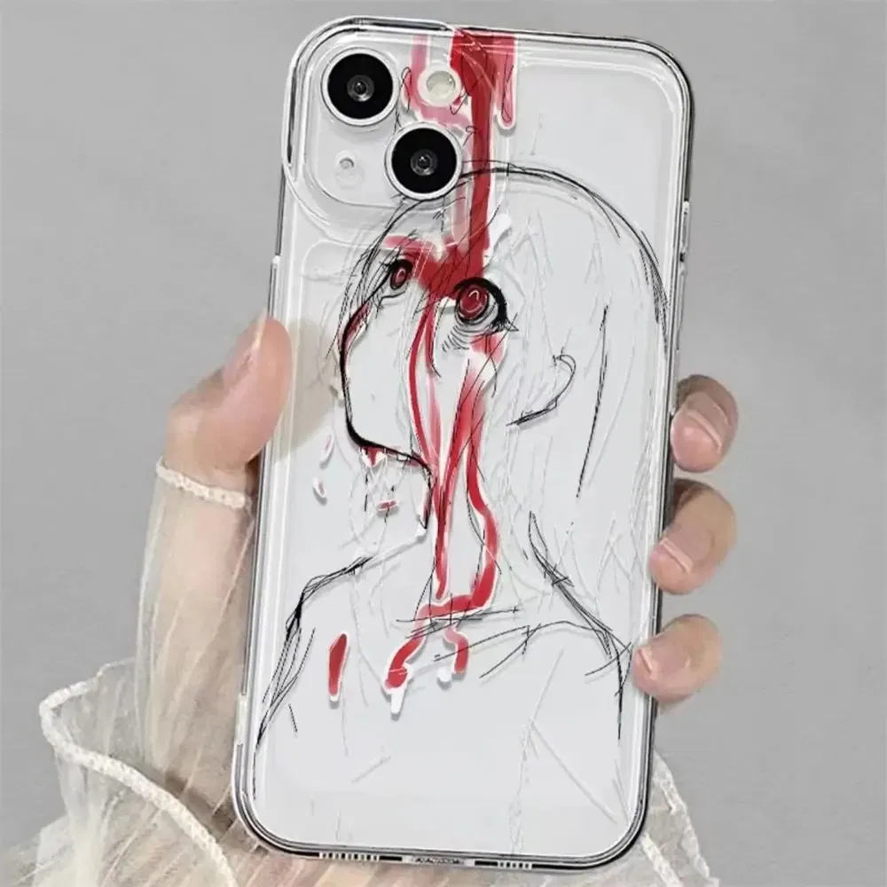 Color: Sky blue, Material: PE - luxury bloodsacrifice Black Angel Death demon Phone Case For iPhone 15 14 13 12 11 Mini Pro Max XR XSMax 7 8 Plus SE Clear Cover