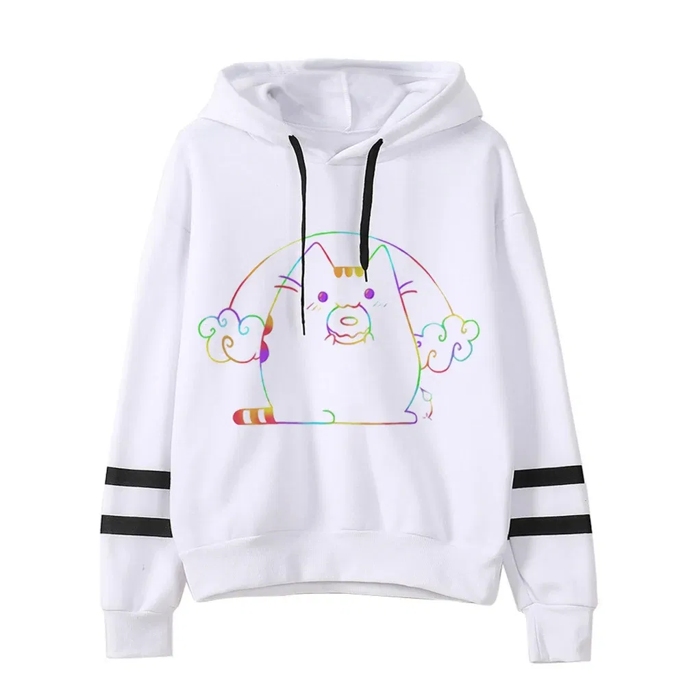 Color: Blue, Size: XL - Women Ullzang Cute Cat Funny Cartoon Sweatshirt Pusheen Cat Kawaii Harajuku Korean Style Hoodies Graphic Fashion Hoody Female