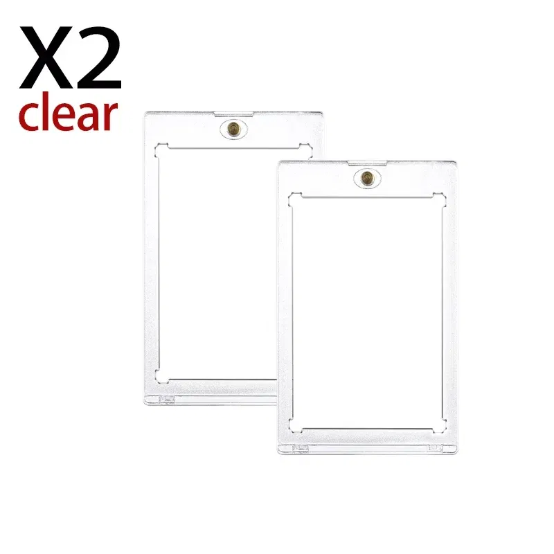 Color: Dark Grey - 10-1Pcs 35PT Hard Magnetic Card Holder for Kpop Idol Photo Cards Protective Sports Trading Card Toploaders Sleeves Display Case