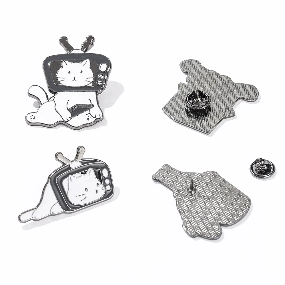 Metal color: Gold-color, Ships From: CHINA - Cartoon Cute Animal Brooch Bear Trash Can Lovely Cat Enamel Pins Badge Lapel Collar Fashion Woman Jewelry Accessories Gifts