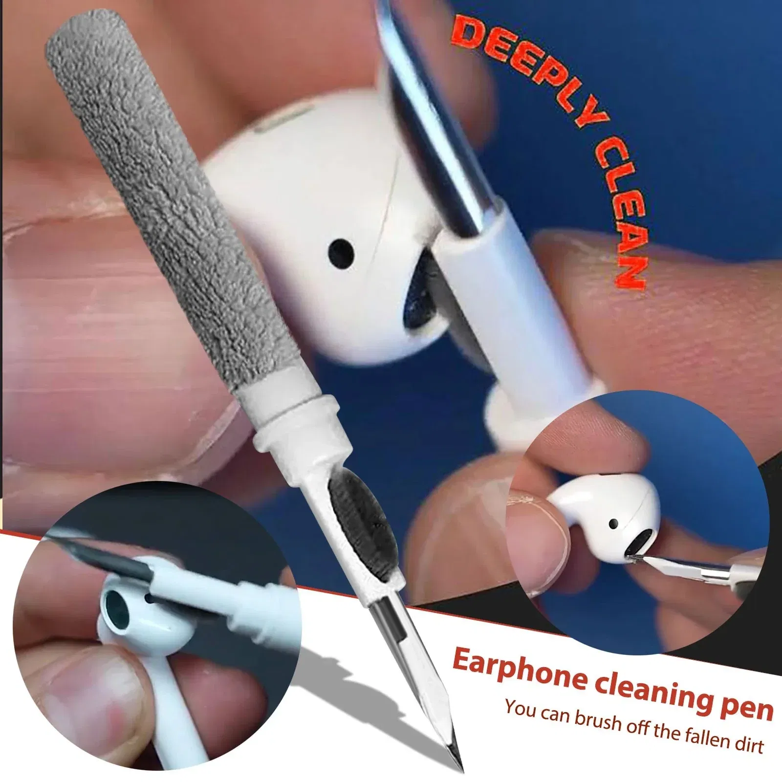 Color: Black - Bluetooth Earphone Cleaner Kit For Airpods Pro 1 2 3 Earbuds Case Cleaning Pen Brush Tool For Xiaomi Huawei Lenovo Headset