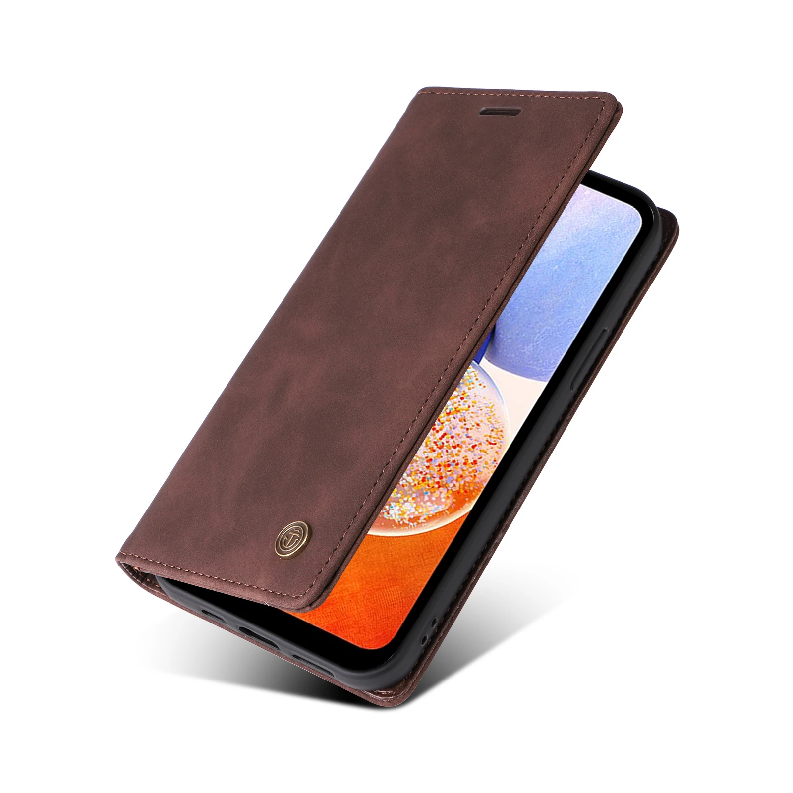 Color: Sky blue, Material: artificial leather - Leather Wallet Case For Samsung Galaxy A15 A05 A14 A24 A34 A54 A13 A23 A33 A53 A73 A52 A32 A22 A12 A72 A03S A04S Flip Book Cover