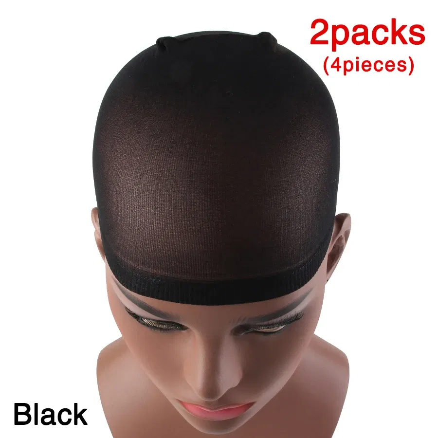 Color: Dark Brown - 1/2/3Packs Wig Cap Stocking Stretch Stocking Wig Caps For Making Wigs Caps Hairnets Stretch Elastic Wig Weaving Cap Brown Black