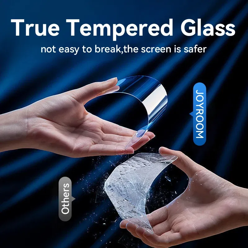 Bundle: Bundle7, Material: pet - Joyroom 1/2/3pcs HD Glass Screen Protector for iPhone 16 15 14 13 12 11 Pro Max Full Screen Tempered Glass Protection for iPhone