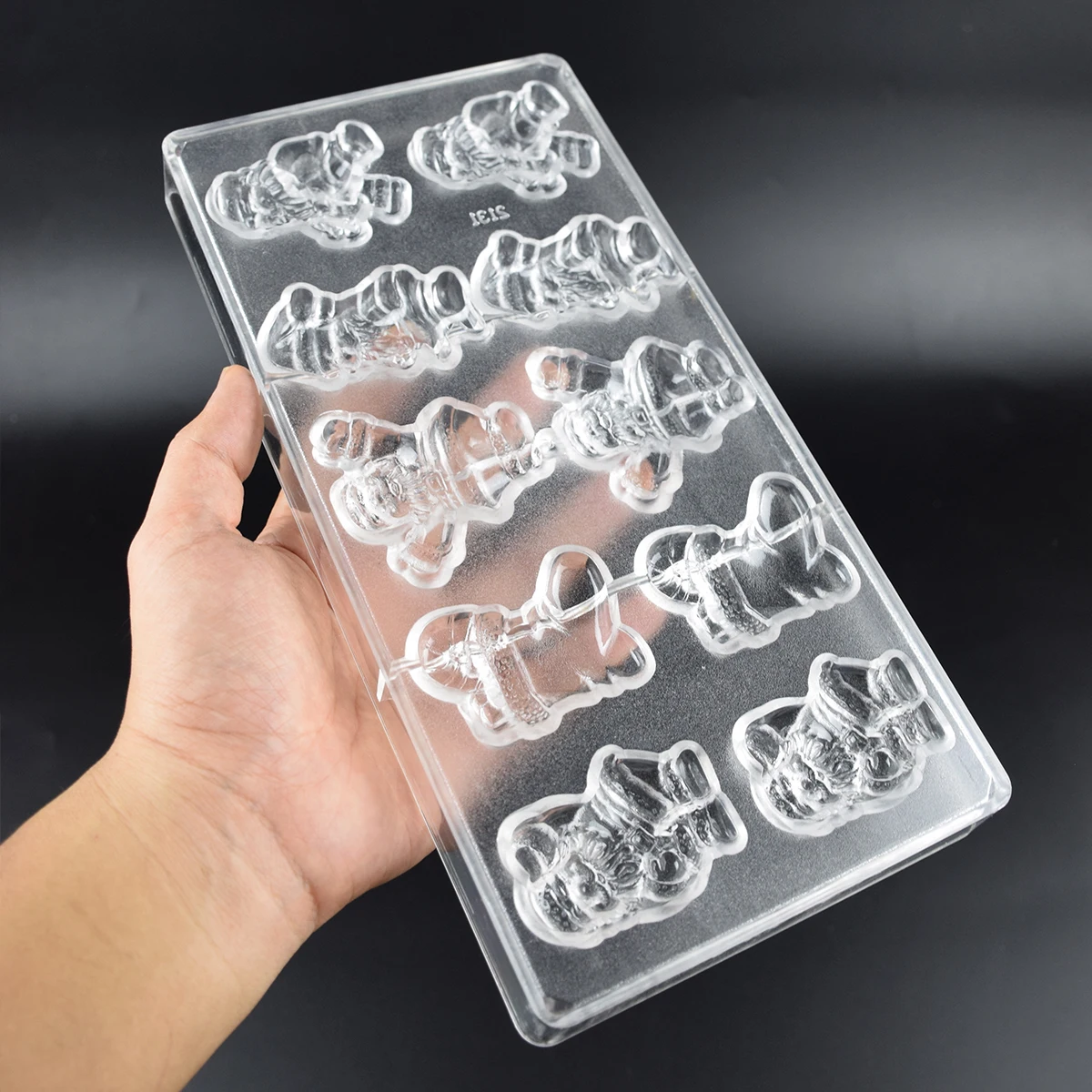 Chocolate Mold Polycarbonate Christmas Shape Candy Bonbons Confectionery Baker Baking Pastry Tools