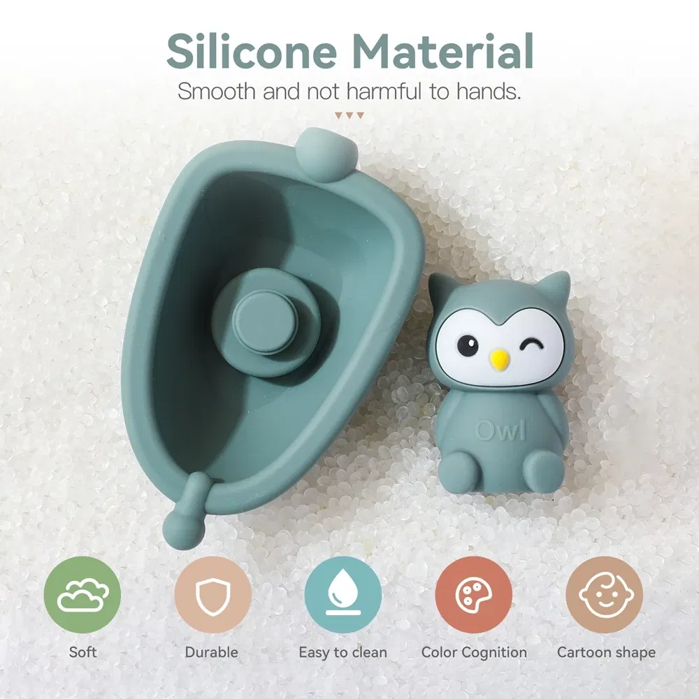 Color: black - Baby Bath Toys Animal Silicone Cartoon Astronauts Play With Water Toys Baby Silicone Sprinkler Bathtub Toy No BPA Swim Bathroom