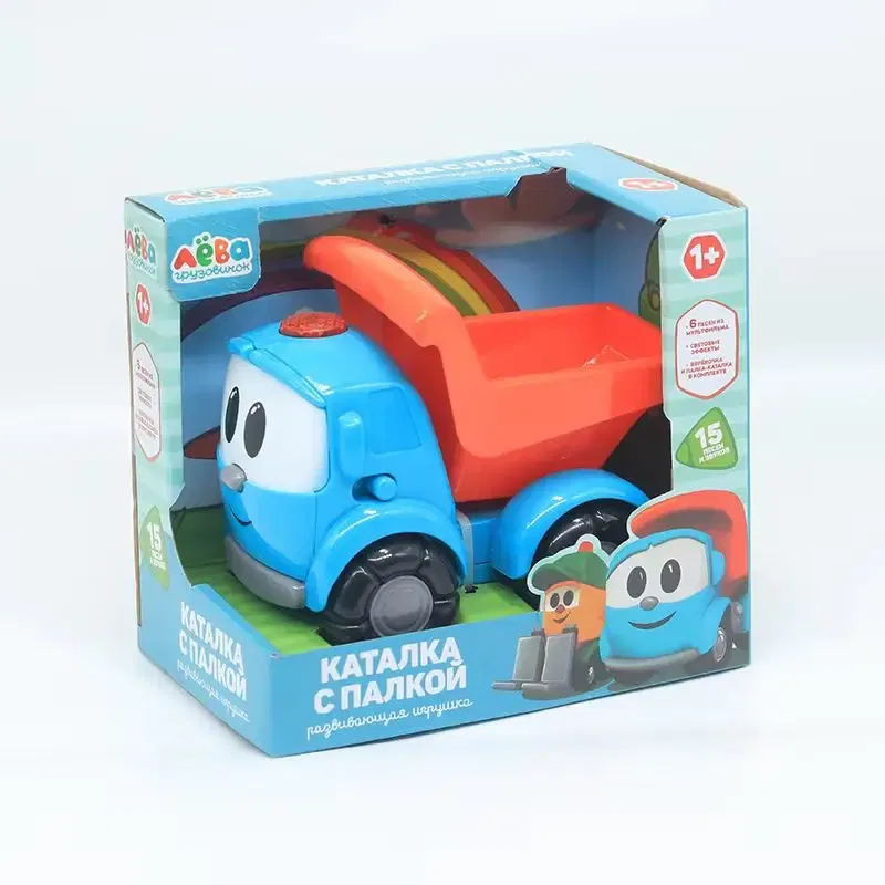 Color: WHITE - Russian pickup truck Lio with 8 Russian songs farmer's cart pullback car mode sliding toy children's holiday gift