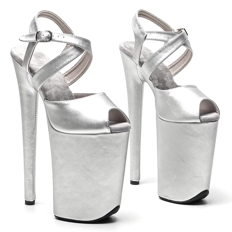 LAIJIANJINXIA New Sexy Stiletto Sandals Platform Women Shoes Sexy Dance Shoes 23 CM High Heels Sandals Pole Dancing Shoes 027