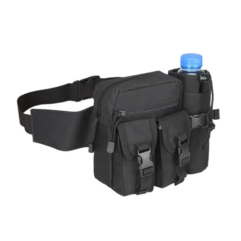 Color: Blue - Waterproof Nylon Fanny Pack Men Tactical Military Army Waist Bag Hiking Outdoor Camping Shoulder Bum Belt Bum Sport Chest Bags