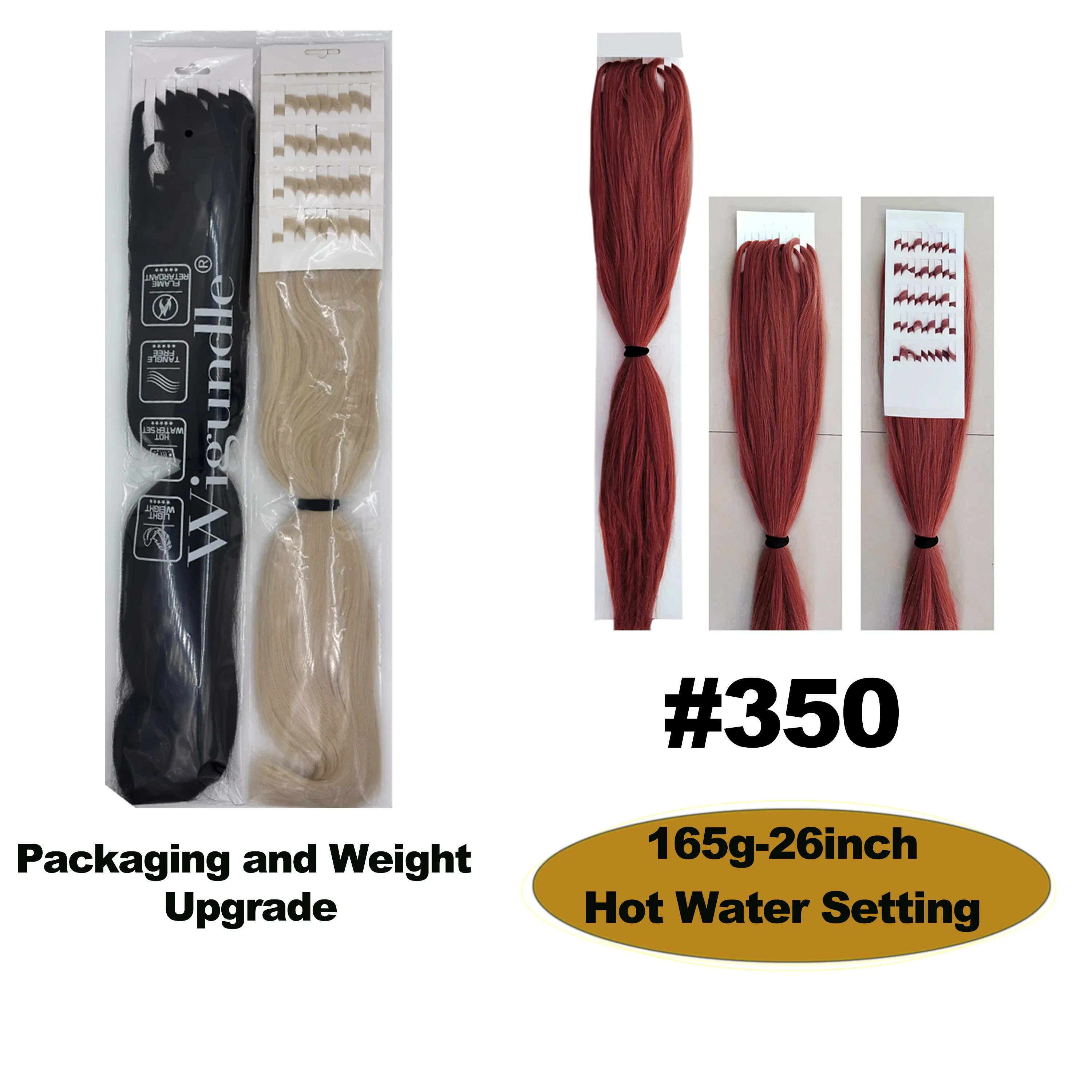 Color: #530, Stretched Length: 26inches, Bulk Buy: 1Pcs/Lot - Kanekalon 26inch Hot Water Set Pre Stretched Jumbo Braiding Hair Box Twist Braids Synthetic Hair Extensions For Women Soft Yaki